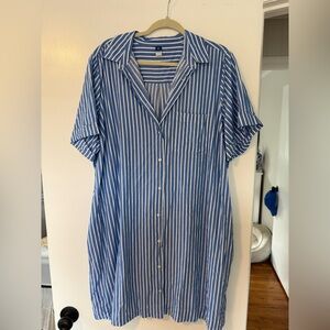 Blue Striped Women's Dress